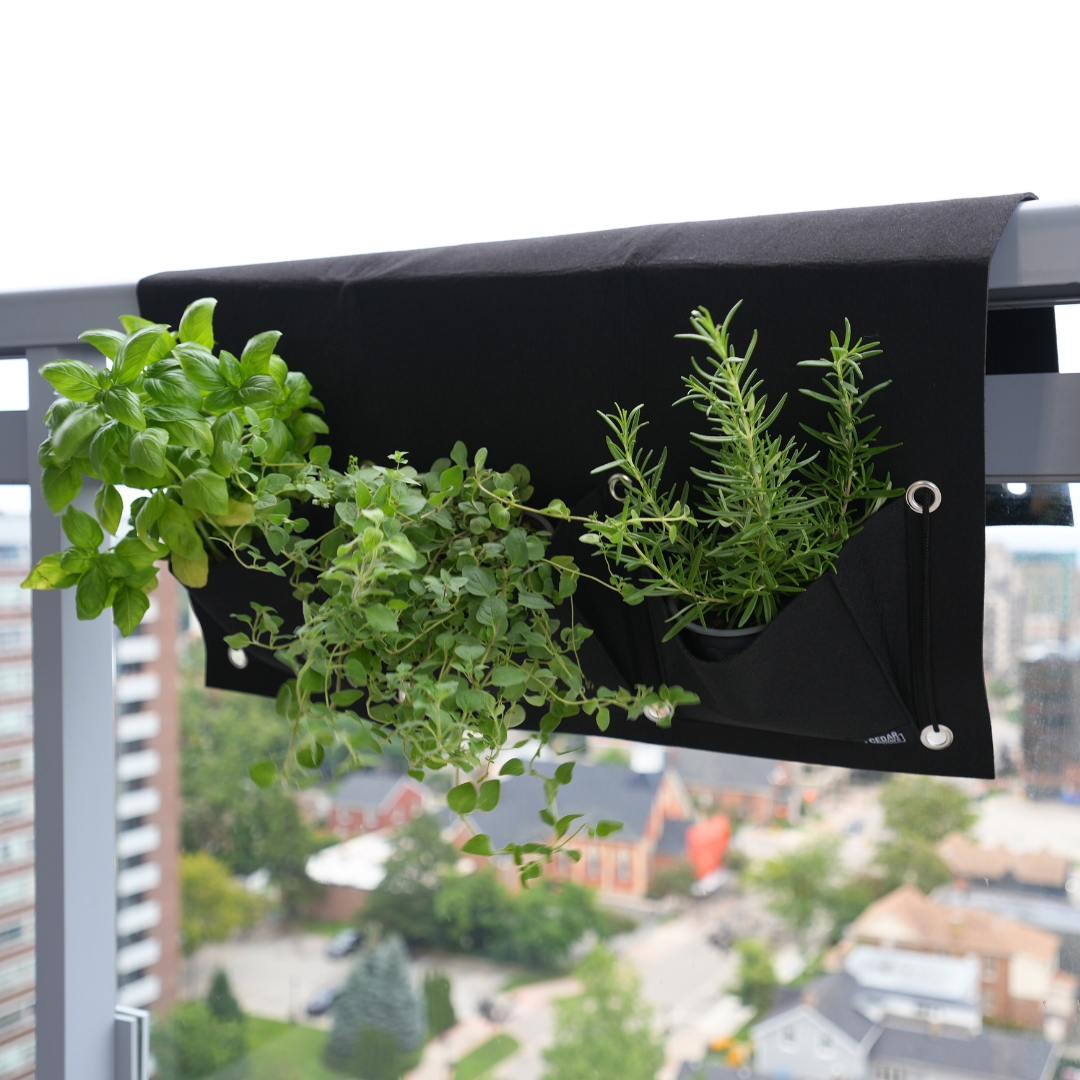hanging bags for plants Railing Garden Pouches