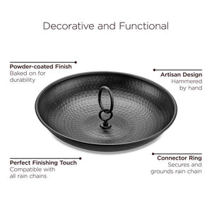 Black Aluminum Rain Chain Basin