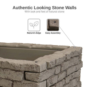 Rock Lock Raised Garden Bed - Straight Rock