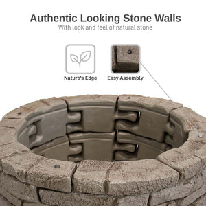 Rock Lock Raised Garden Bed - Curved Rock