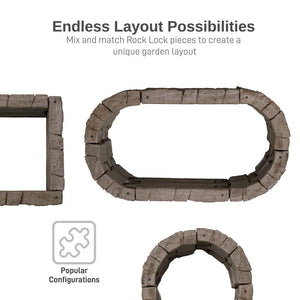 Rock Lock Raised Garden Bed - Curved Rock