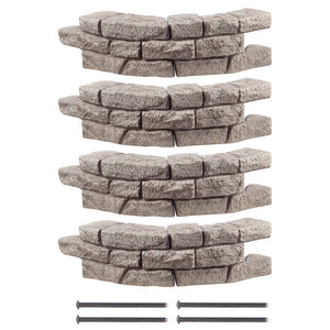Rock Lock Raised Garden Bed - Curved Rock