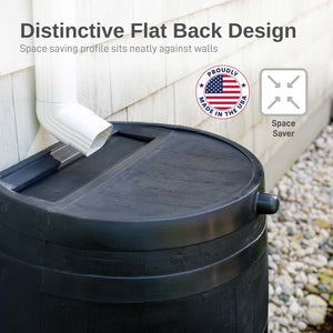 50 Gallon Eco Rain Barrel - 100% Recycled Material