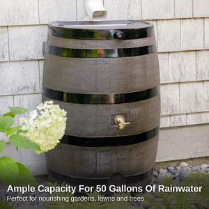 50 Gallon Dual Spigot Rain Barrel