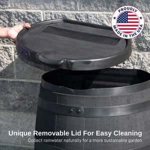 55 Gallon Premium Eco Flat Back Rain Barrel