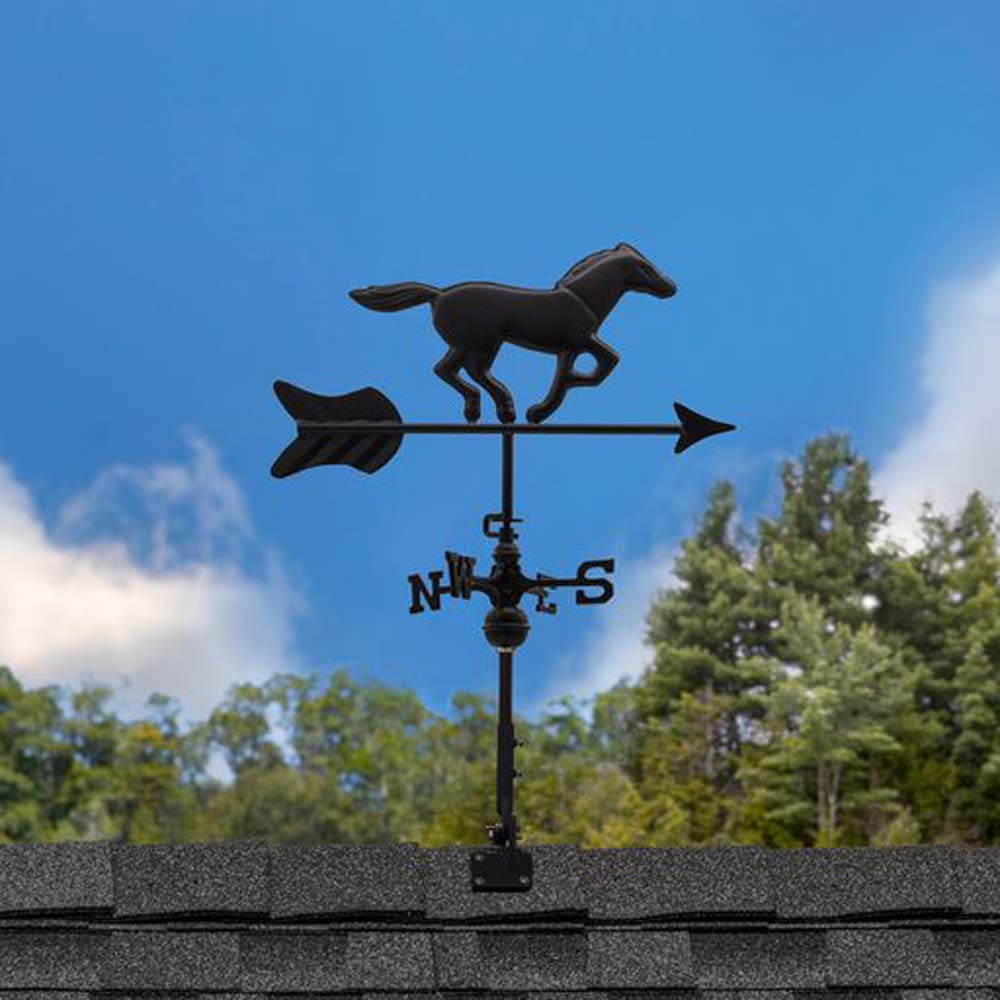 Horse Cottage Weathervane with Roof Mount