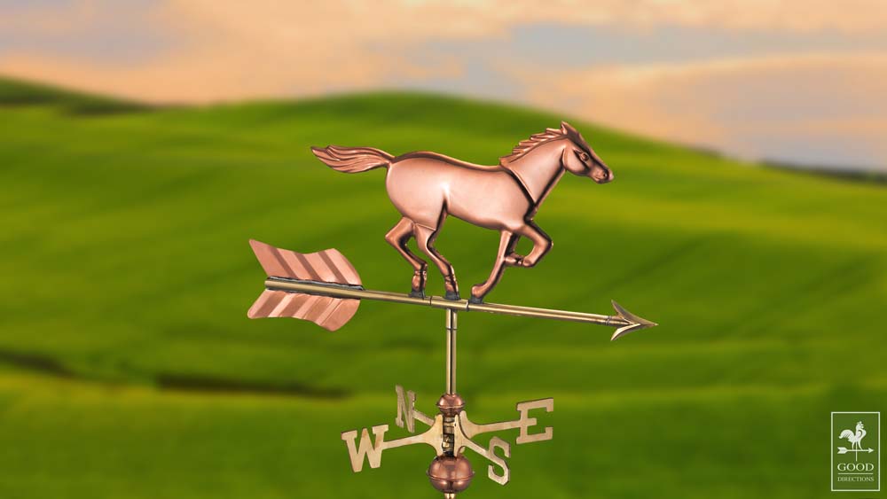 Horse Cottage Weathervane with Roof Mount