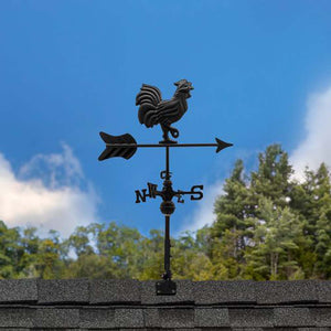 Rooster Cottage Weathervane with Roof Mount