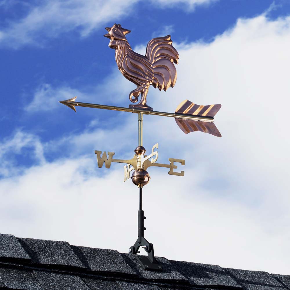 Rooster Cottage Weathervane with Roof Mount