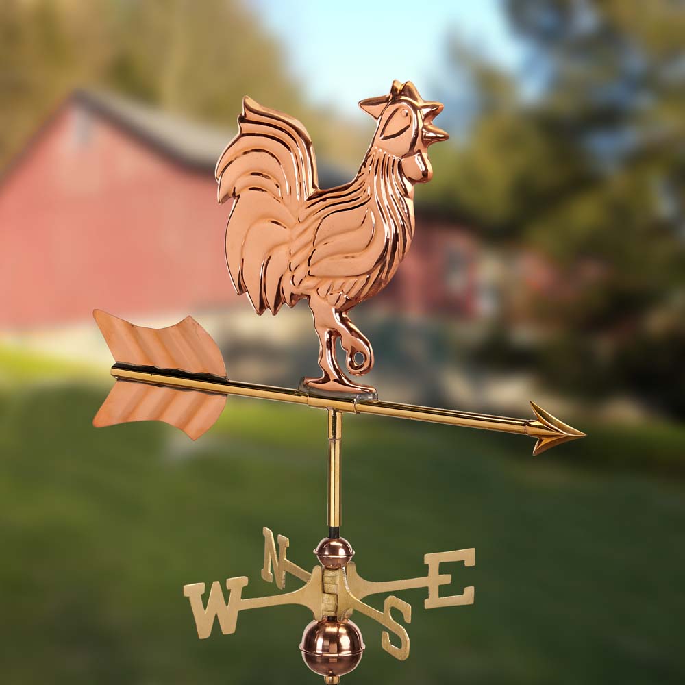 Rooster Cottage Weathervane with Roof Mount
