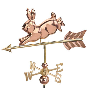 Rabbit Garden Weathervane - Pure Copper w/ Garden Pole