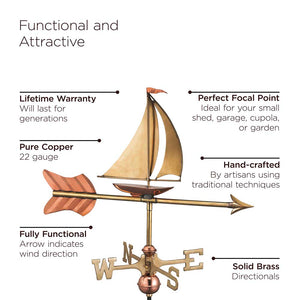 Sailboat Cottage Weathervane