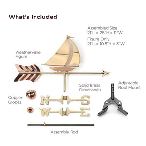 Sailboat Cottage Weathervane