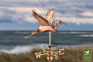 Blue Heron Cottage Weathervane - Pure Copper