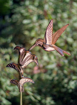 Hummingbird Garden Weathervane - Pure Copper w/Garden Pole