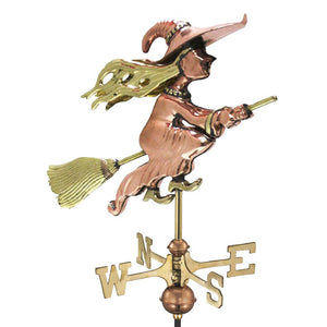 Witch Cottage Weathervane - Pure Copper w/Roof Mount