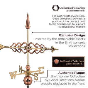 Smithsonian Arrow Weathervane - Pure Copper