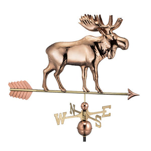 Moose Weathervane with Arrow - Pure Copper