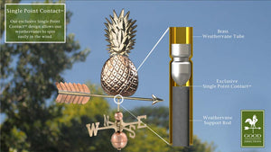 Pineapple Weathervane - Pure Copper