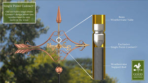 Victorian Arrow Weathervane - Pure Copper