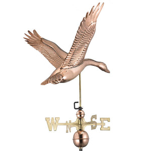 Feathered Goose Weathervane - Pure Copper