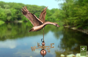 Feathered Goose Weathervane - Pure Copper