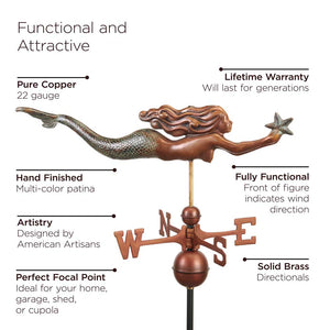 Mermaid with Starfish Weathervane
