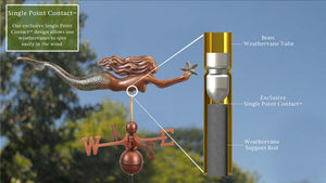 Mermaid with Starfish Weathervane