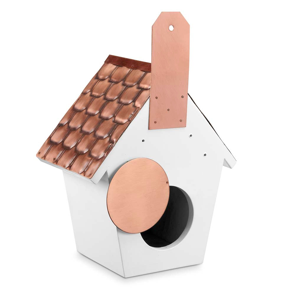 Classic Cottage Bird House - Copper Shingled Roof
