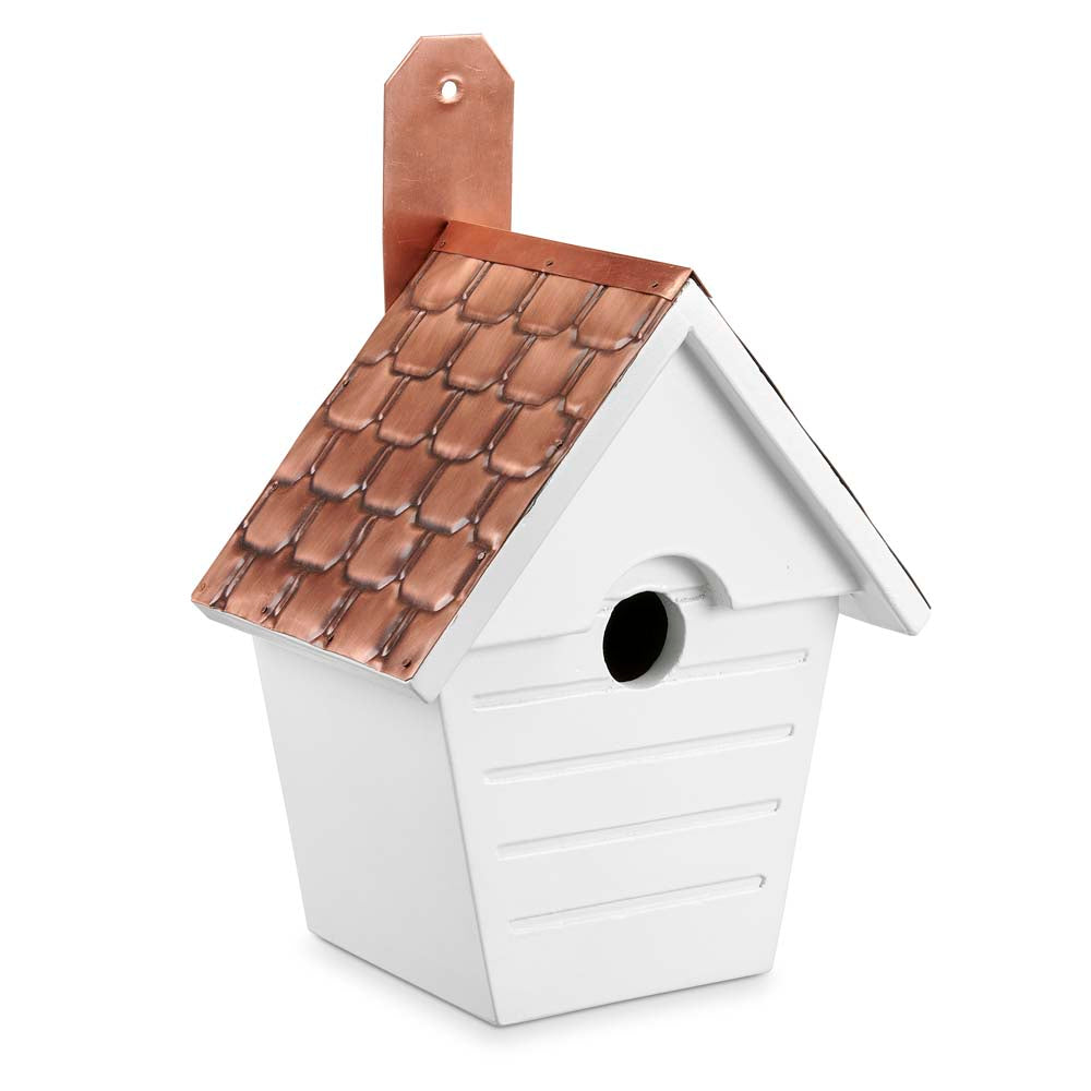 Classic Cottage Bird House - Copper Shingled Roof