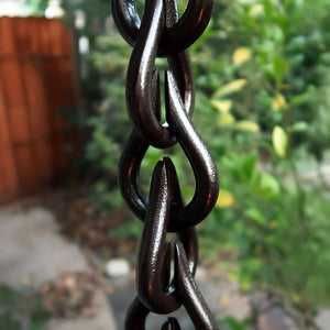 Cast Aluminum Droplet Rain Chain Bronze