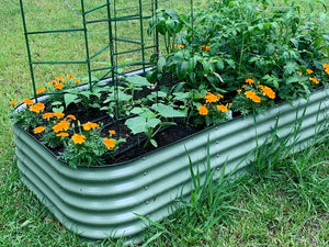 17" Tall 10 In 1 Modular Metal Raised Garden Bed Kit