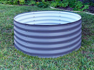 17" Tall Round Metal Raised Garden Bed