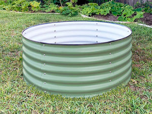 17" Tall Round Metal Raised Garden Bed