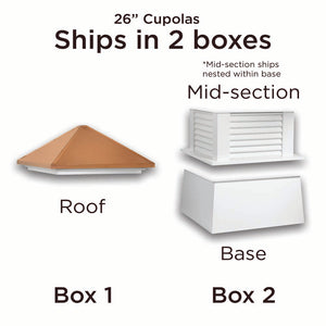 Westport Vinyl Cupola with Copper Roof