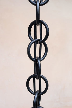 black Cast Zen Loops Rain Chain