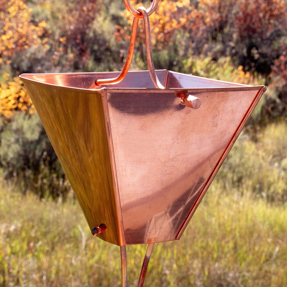 Extra Large Square Cups Rain Chain | Cup Style Rain Chain – Free Shipping