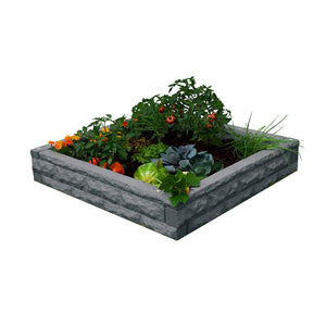 Garden Wizard Raised Bed Garden in Dark Granite