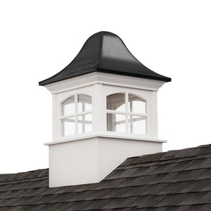 Greenwich Vinyl Cupola with Black Aluminum Roof