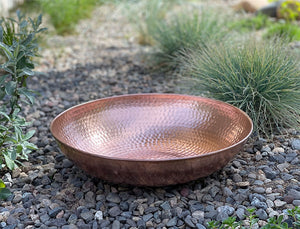 Hand Hammered Copper Dish without loop kit