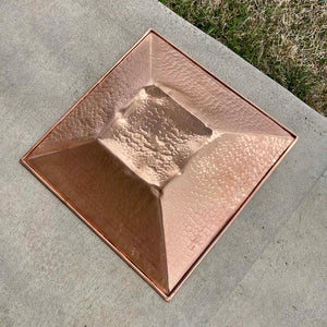 16" Square Hammered Copper Dish (Blemished)