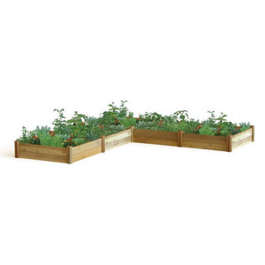 "L" Shaped Modular Raised Garden Bed 142x142x13