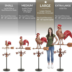 Large Rooster Weathervane
