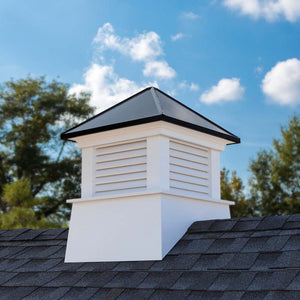 Manchester Vinyl Cupola with Black Aluminum Roof