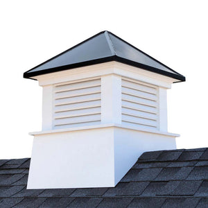 Manchester Vinyl Cupola with Black Aluminum Roof