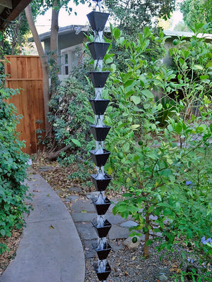 Medium Square Cups Rain Chain