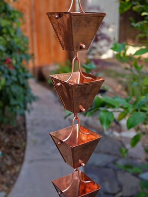 Medium Square Cups Rain Chain