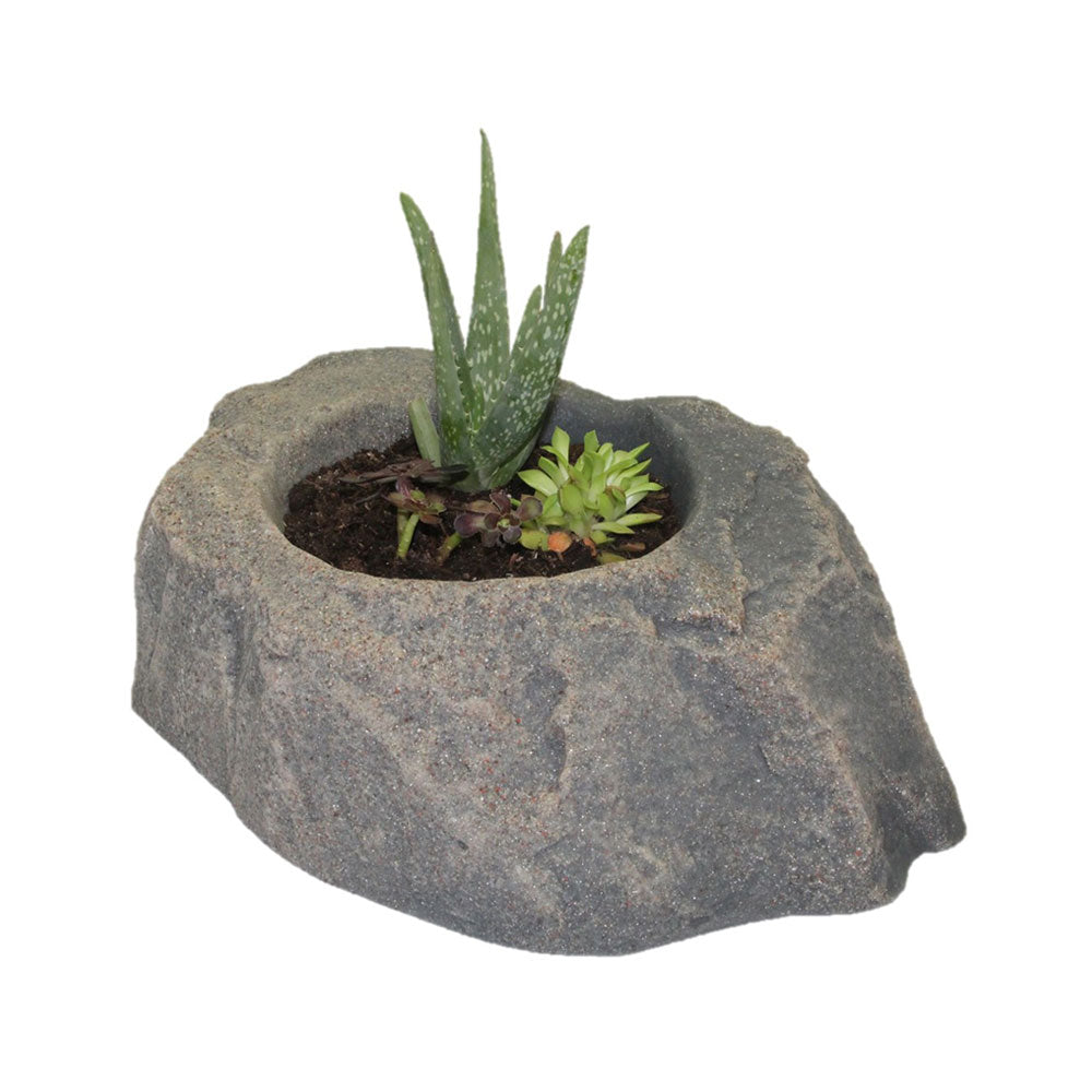 DekoRRa Products 130-FS Dog Dish - Planter Rock