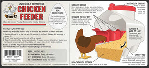 OverEZ Chicken Feeder Back Label