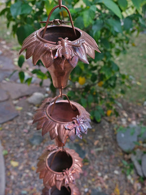 Sunflower Copper Rain Chain